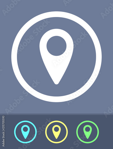 Location Pin - Simple Buttons