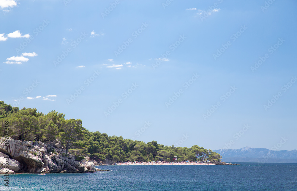 Brela coast in Croatia
