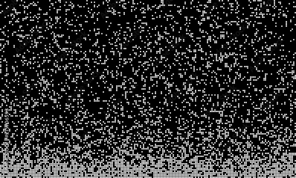 Abstract pixel gradient background. Falling pixels. Geometric mosaic background. Vector Illustration.