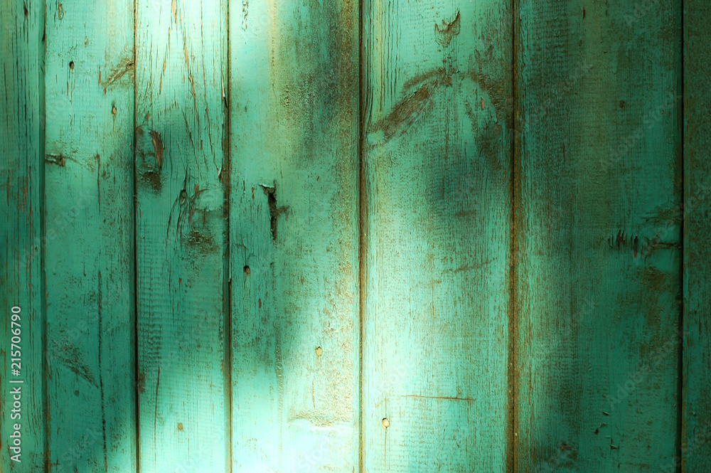 Fototapeta premium Zielone deski