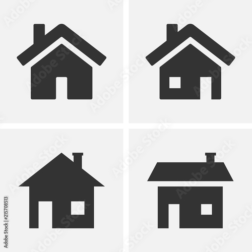 Home icons. Set of house icons isolated. © VLADYSLAV