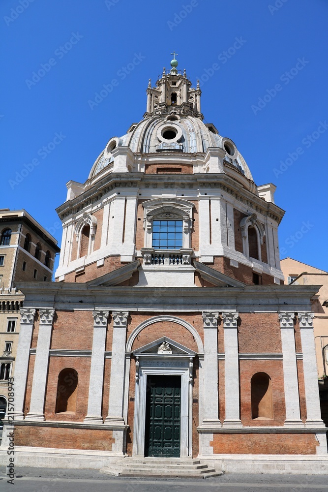 Church Santa Maria di Loreto in Rome, Italy 