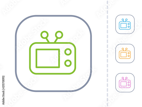 Classic TV Set - Simple Icons