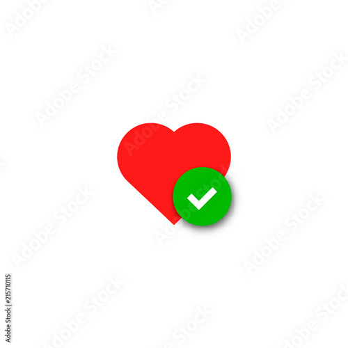 heart health tick icon