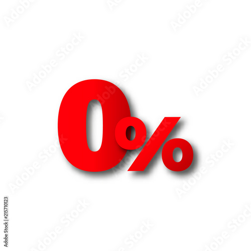 0 zero percent vector black Friday text