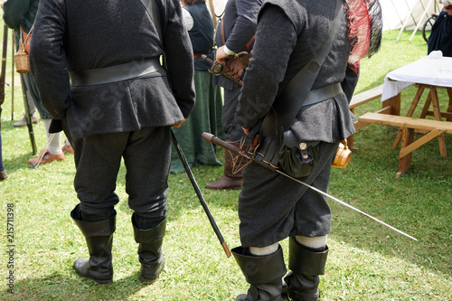 Shooting exercises were organized with old rifles that were still primitively loaded
 photo