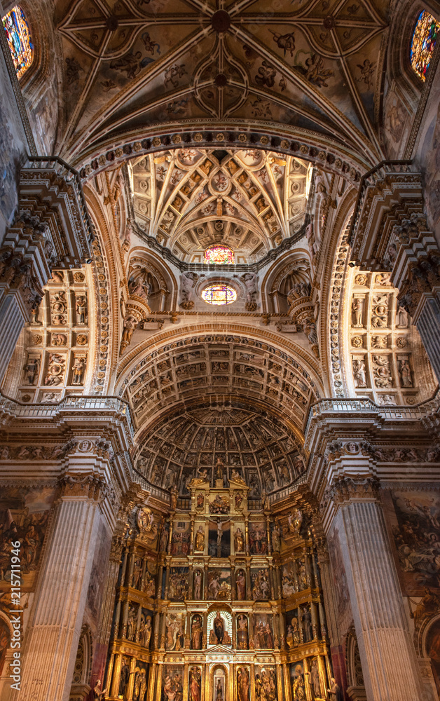 The famous Royal Monastery of St. Jerome in Granada, Spain