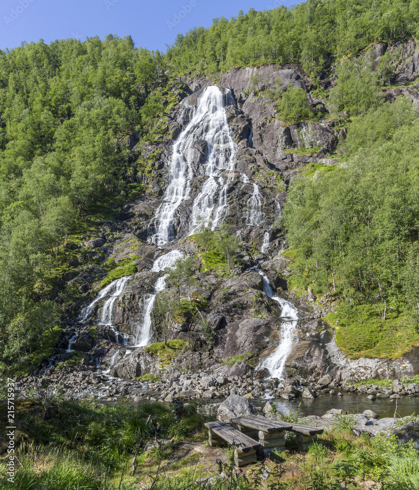 Flesefossen waterfall in Norway