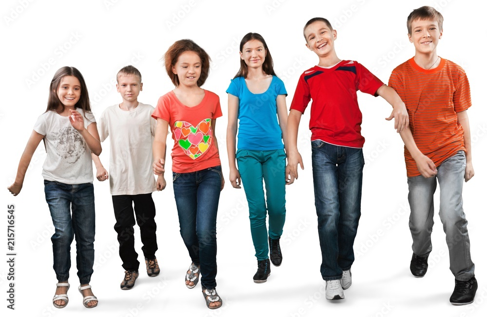 Obraz premium Portrait of Children Walking