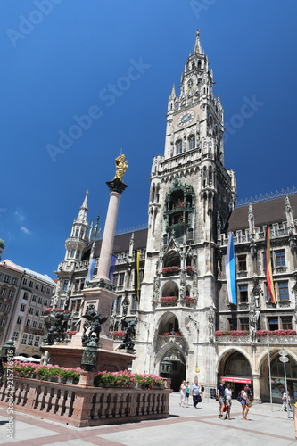 Photography The European architecture in Gothic style in the center of Munich