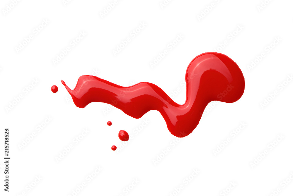 red nail polish or blood splash isolated on white background red nail polish or blood splash isolated on white background