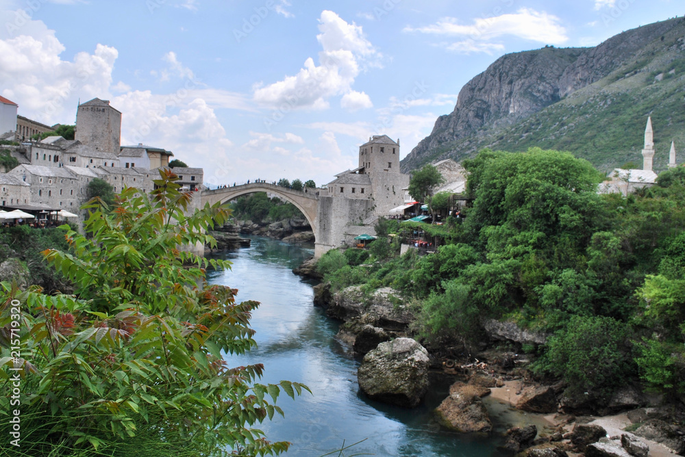 Obraz premium The Landscape In Mostar, Bosnia and Herzegovina