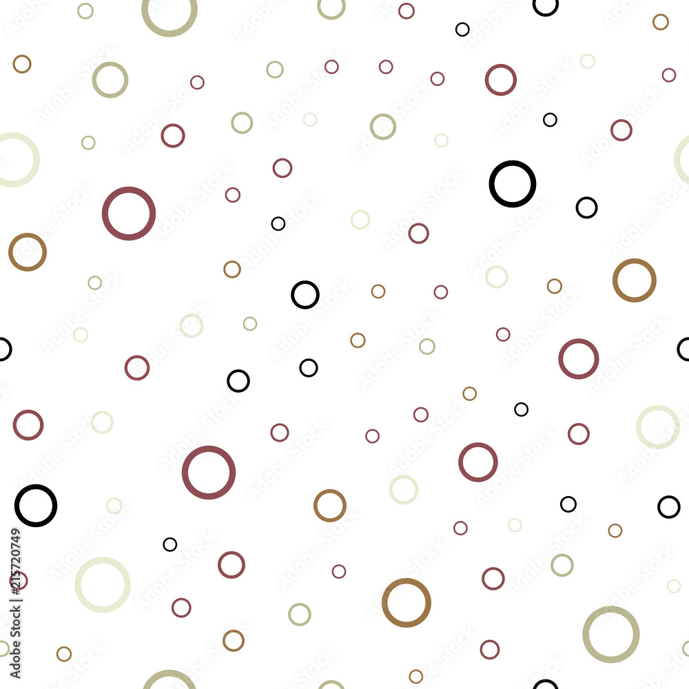 Light Multicolor vector seamless layout with circle shapes.