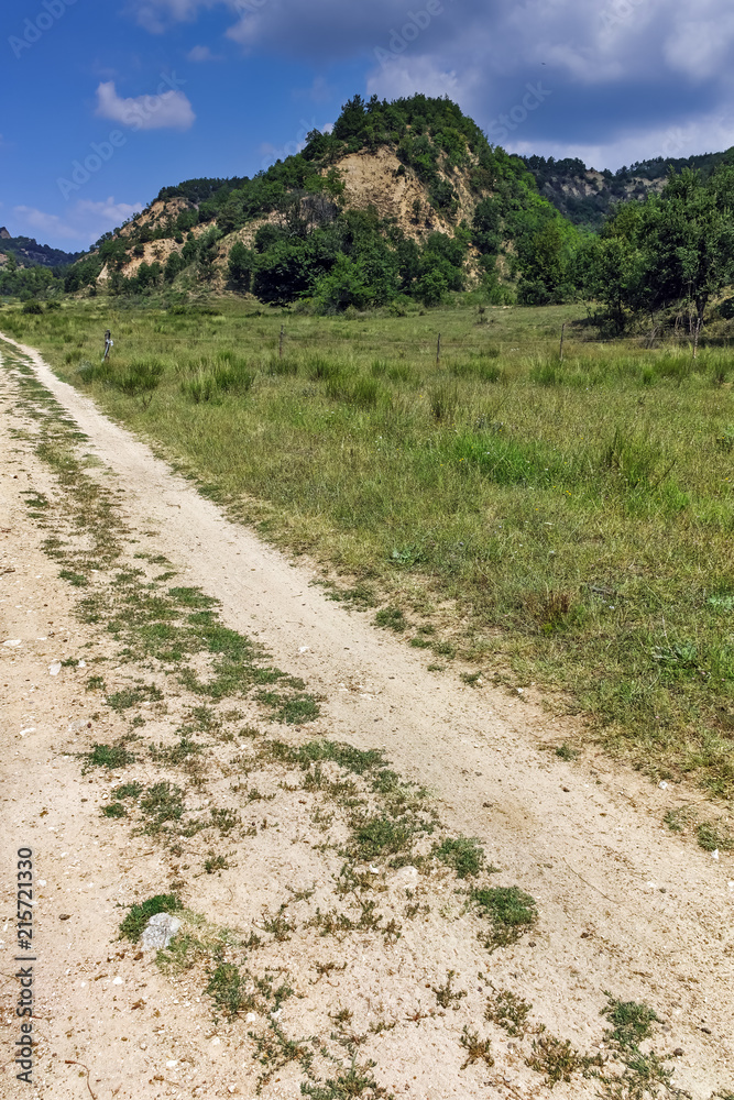 Amazing landscape near village of Zlatolist and Melnik sand pyramids, Pirin Mountain, Blagoevgrad Region, Bulgaria Amazing landscape near village of Zlatolist and Melnik sand pyramids, Pirin Mountain, Blagoevgrad Region, Bulgaria