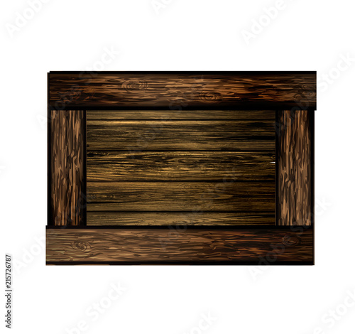 Wooden signboard, plaque.