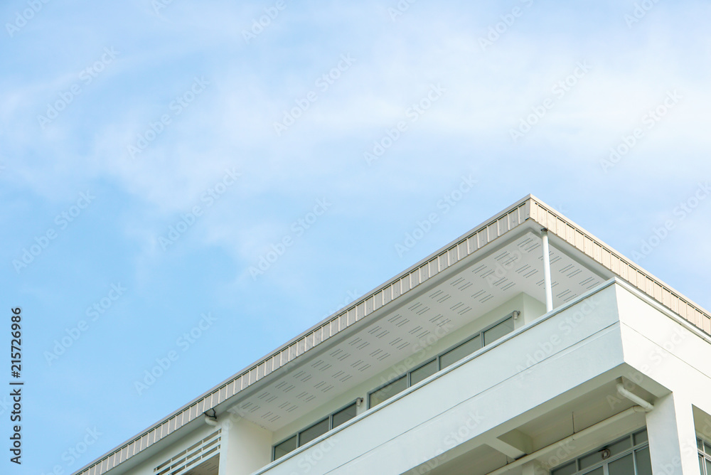 Dormitory Building of university with blue sky Dormitory Building of university with blue sky