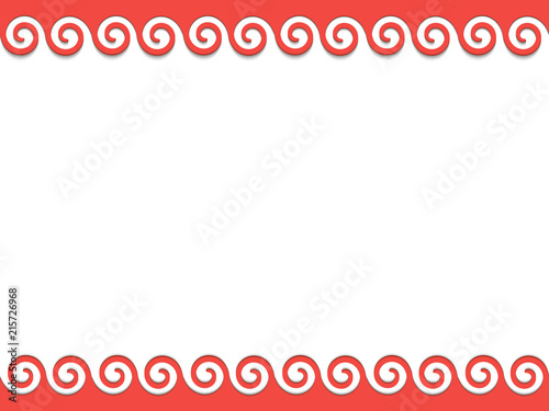 red ribbon with an ornament on the edges