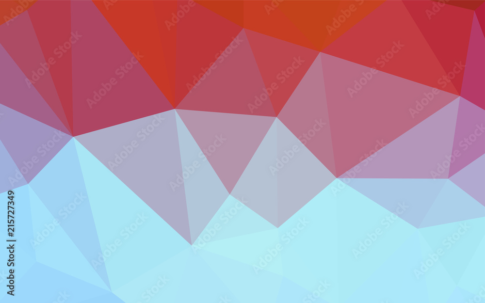 Obraz premium Light BLUE vector gradient triangles pattern.