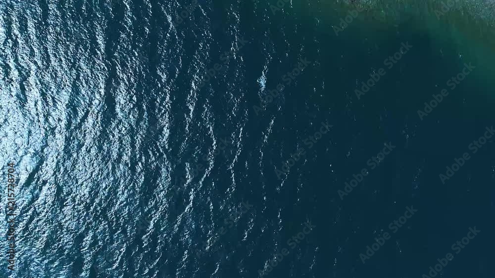 Top view of a blue water surface. Shevelev.