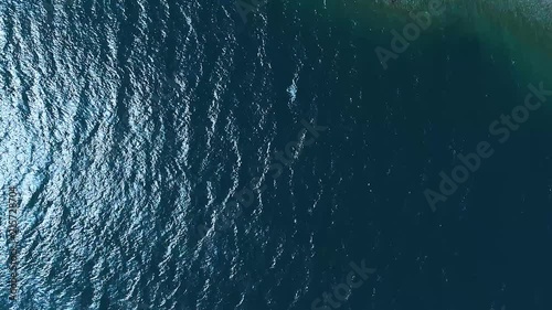 Top view of a blue water surface. Shevelev.