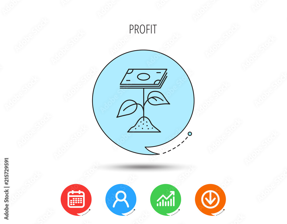 Profit icon. Money savings sign. Profit icon. Money savings sign.