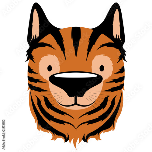 Fototapeta Naklejka Na Ścianę i Meble -  Isolated cute tiger avatar