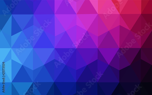Dark Blue, Red vector triangle mosaic cover.