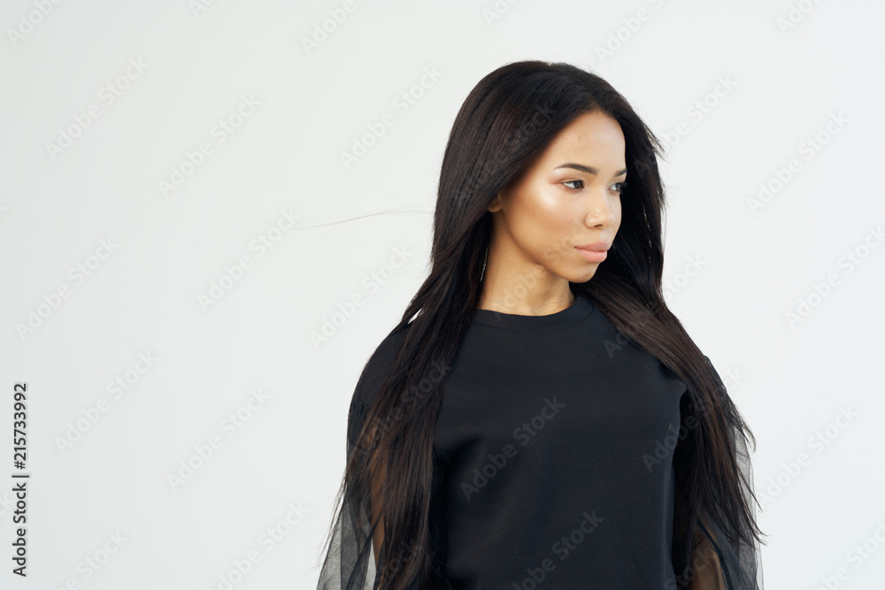 African woman on isolated background African woman on isolated background