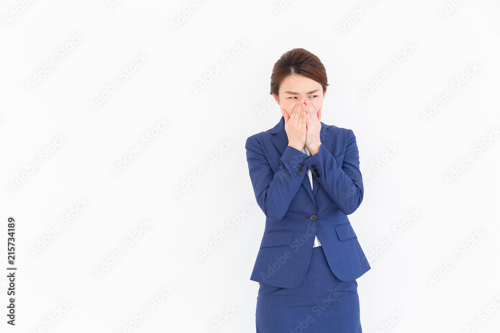 不安な女性　ビジネス