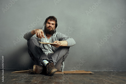 man homeless not at home