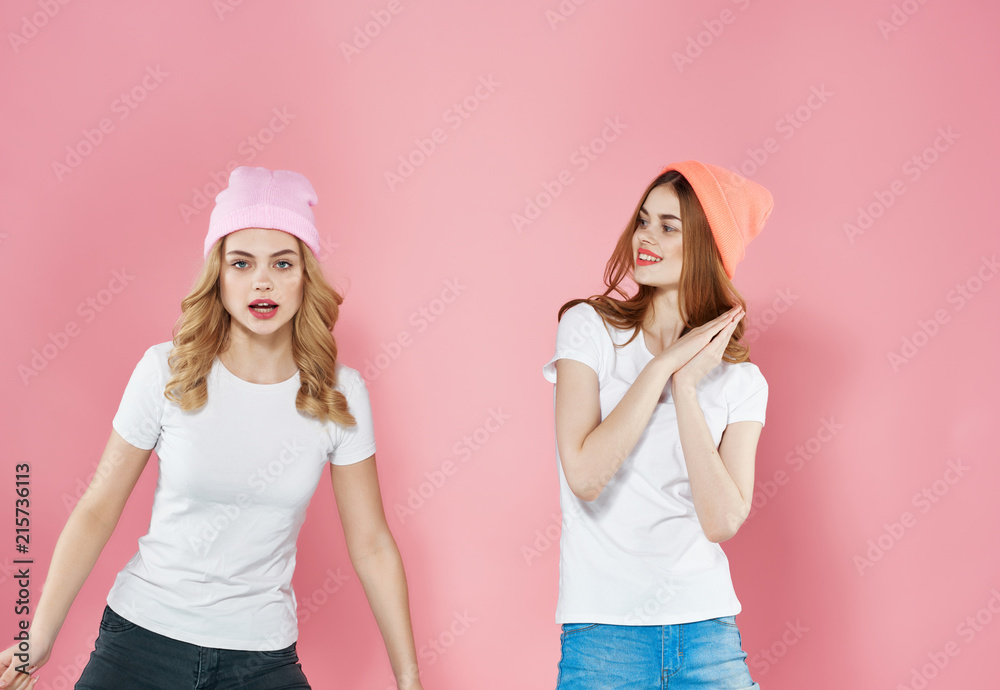 friends on a pink background logo friends on a pink background logo