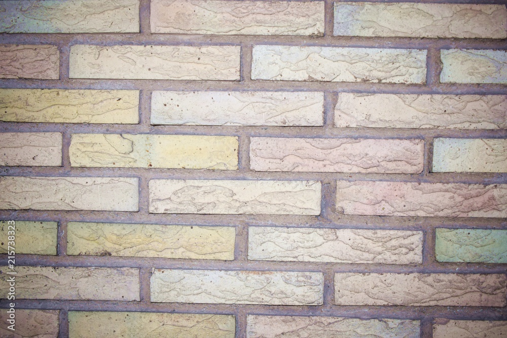 Naklejka premium colorful brick wall texture 