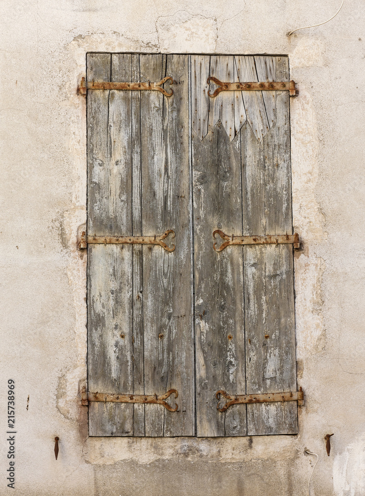 The old beautiful wooden windows in France. The old beautiful wooden windows in France.