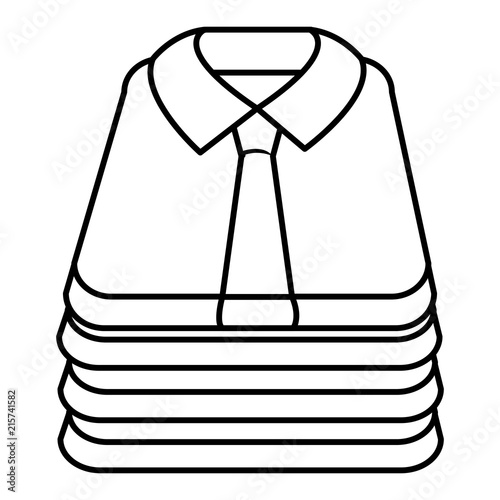 folded shirts isolated icon