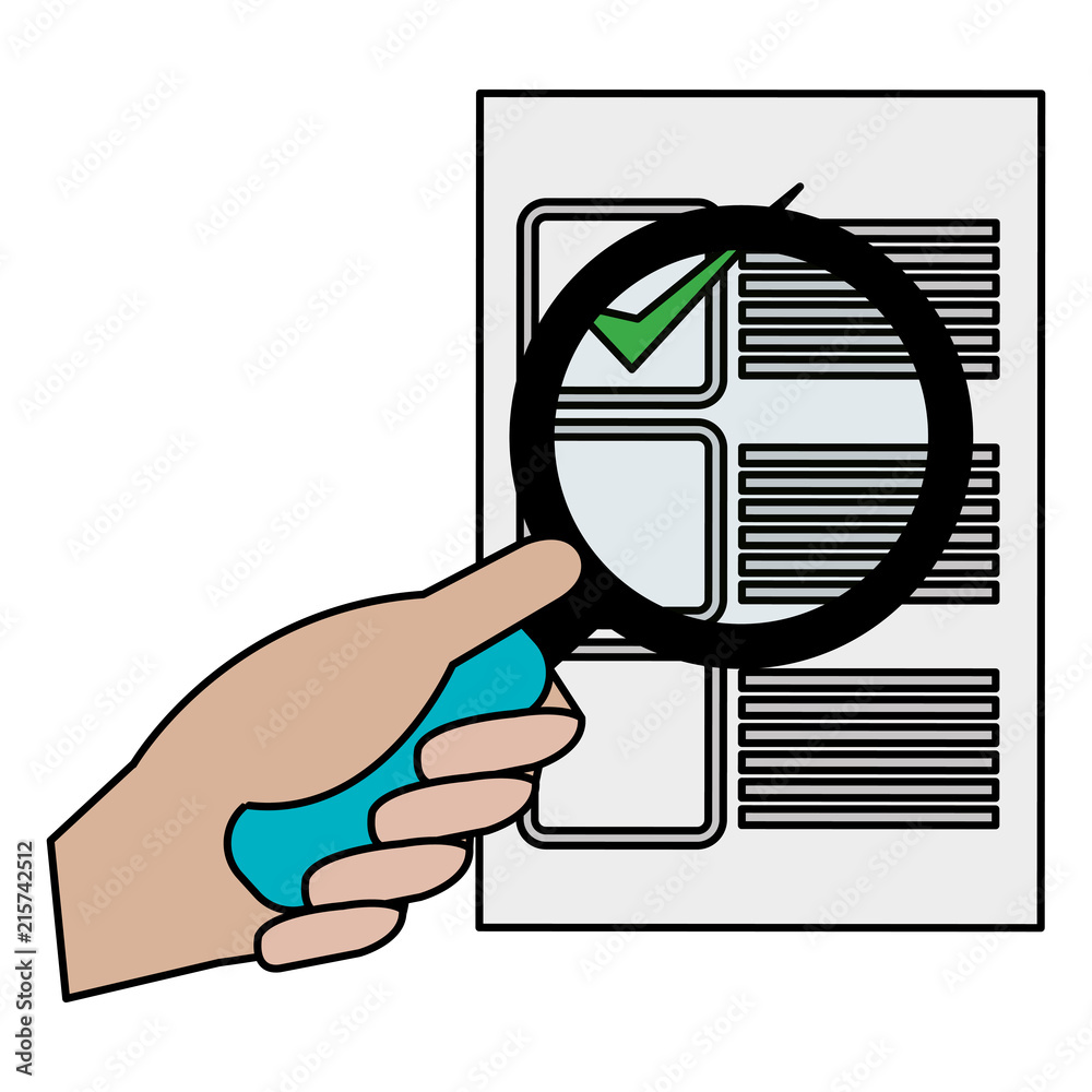 checklist with magnifying glass checklist with magnifying glass