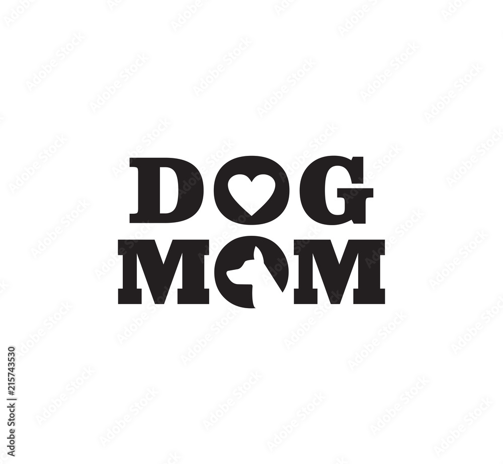 dog mom funny pet quote poster typography vector design
