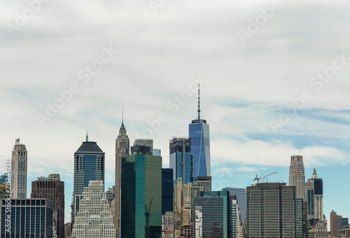 Manhattan skyline from Brooklyn Heights. New York