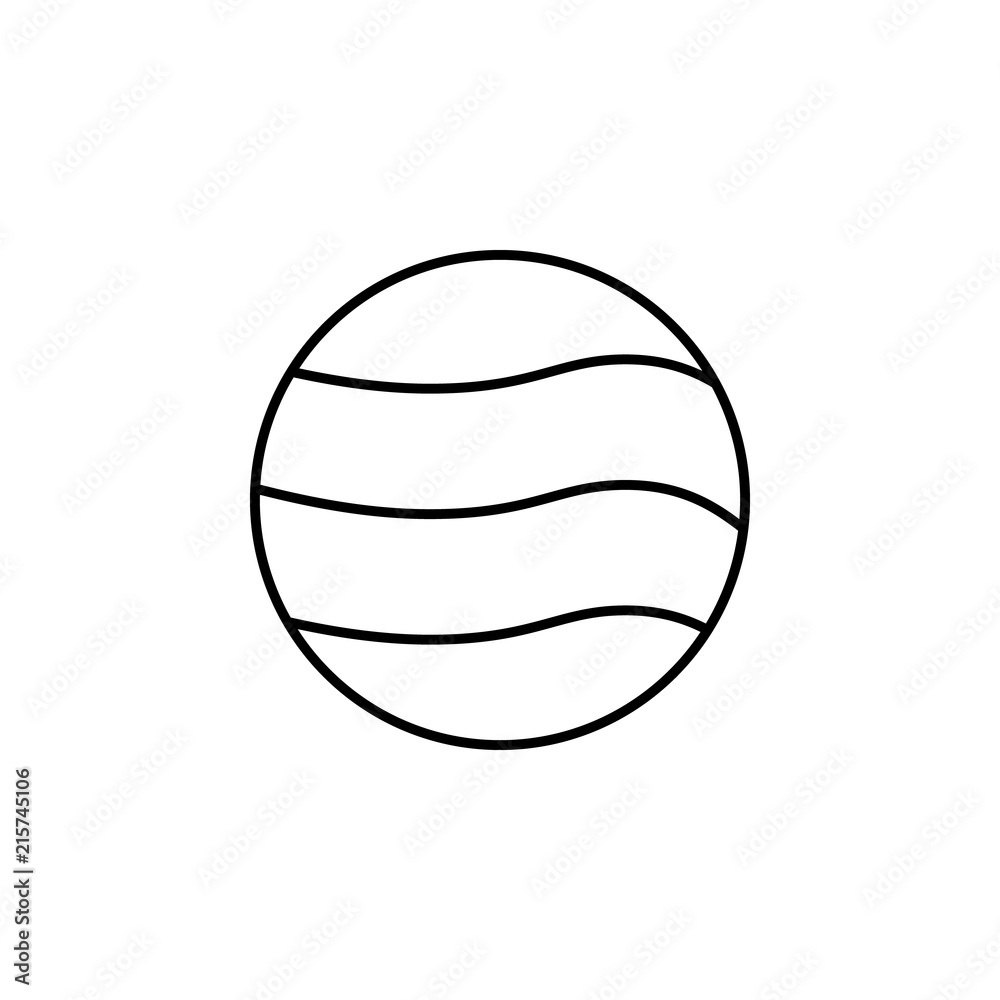 planet icon. Element of space for mobile concept and web apps illustration. Thin line icon for website design and development, app development