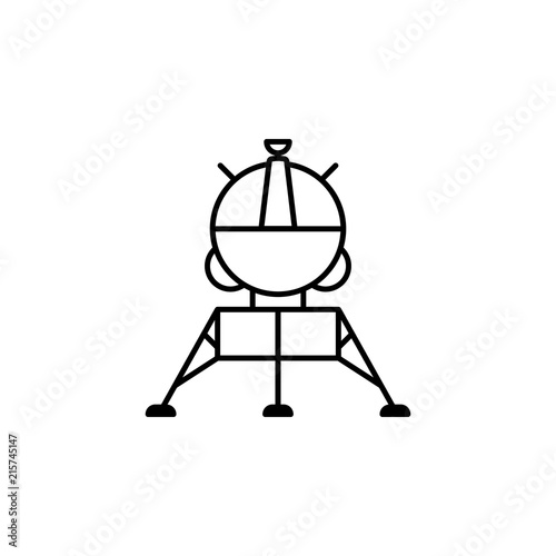 planetary station icon. Element of space for mobile concept and web apps illustration. Thin line icon for website design and development, app development