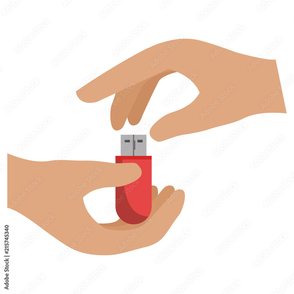 hands with usb memory hands with usb memory