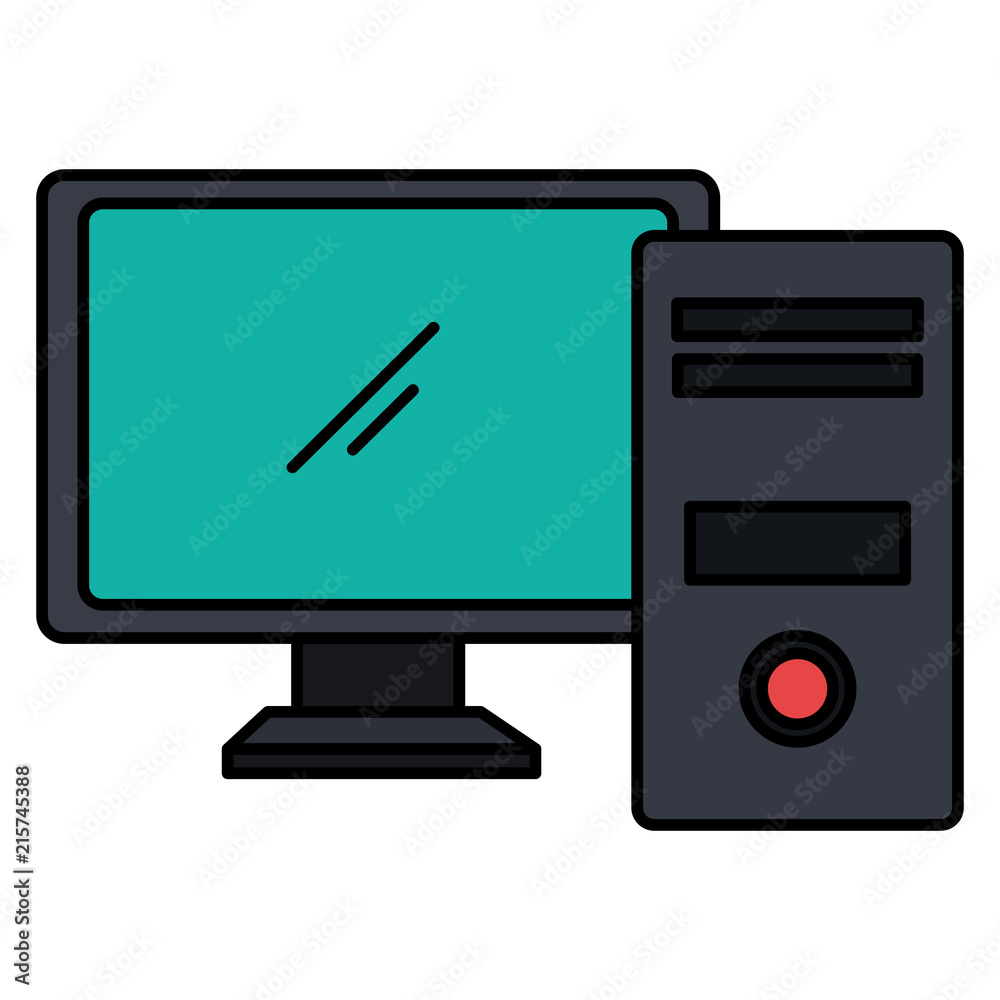 computer desktop isolated icon computer desktop isolated icon