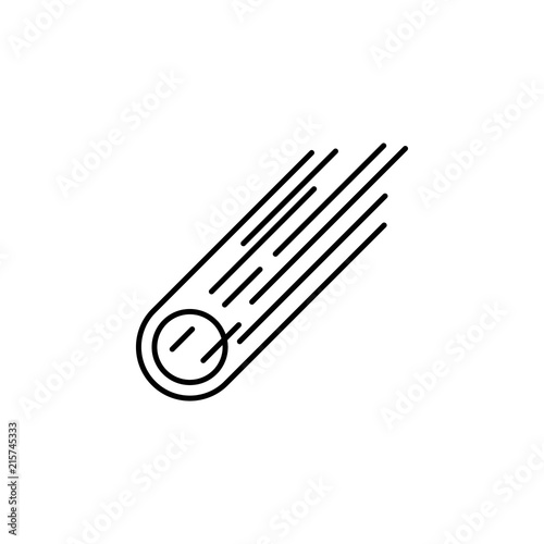 meteorite icon. Element of space for mobile concept and web apps illustration. Thin line icon for website design and development, app development