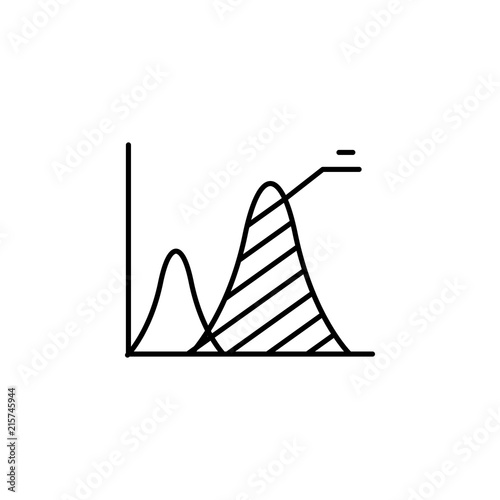 area chart line icon. Element of chart icon for mobile concept and web apps. Thin line area chart icon can be used for web and mobile. Premium icon