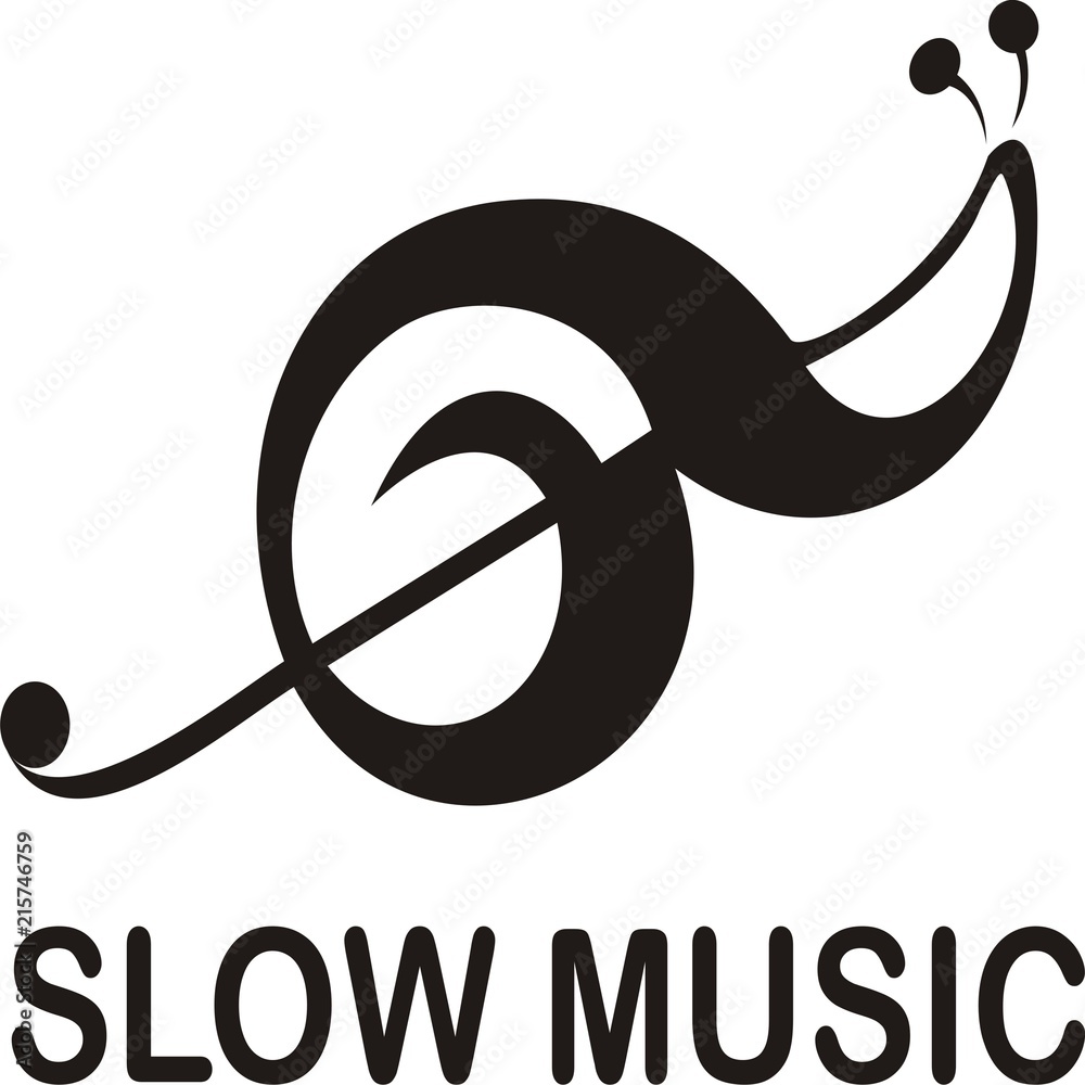 Slow Music Logo Design Stock Vector Adobe Stock slow-music-logo-design-stock-vector-adobe-stock