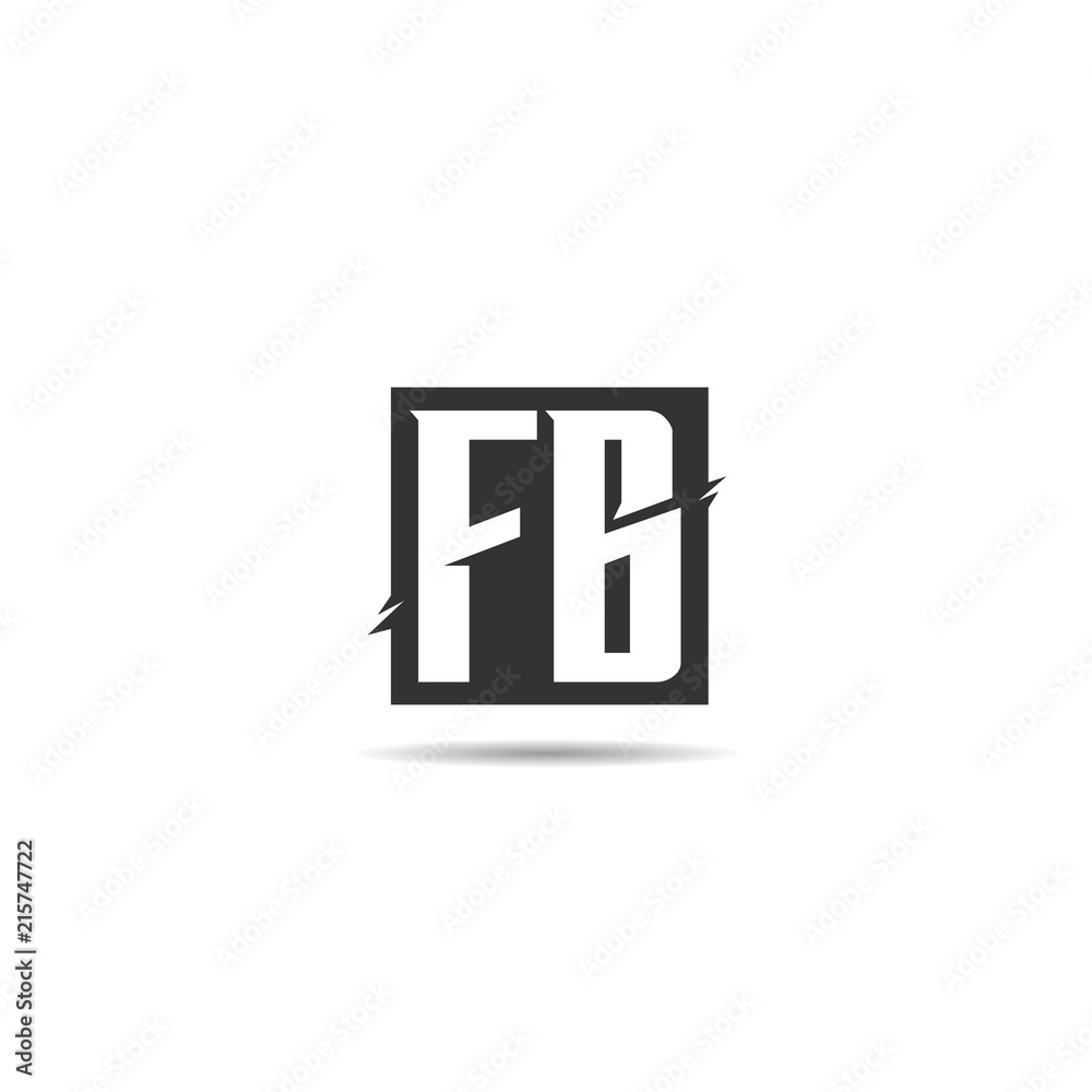 Obraz premium Initial Letter FB Logo Template Design