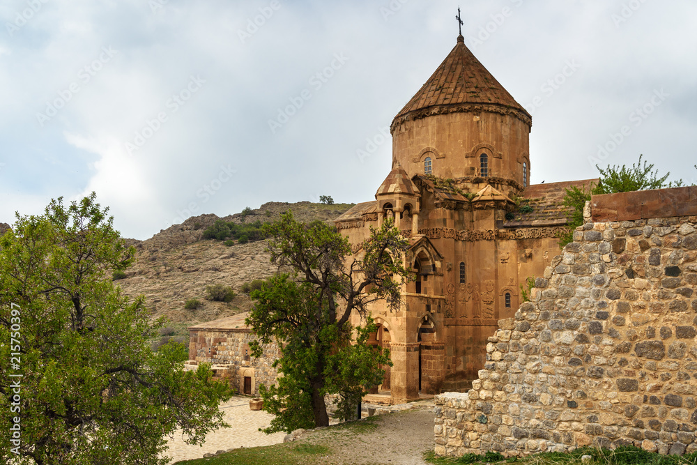 Armenian Cathedral Church of Holy Cross on Akdamar Island. Turkey