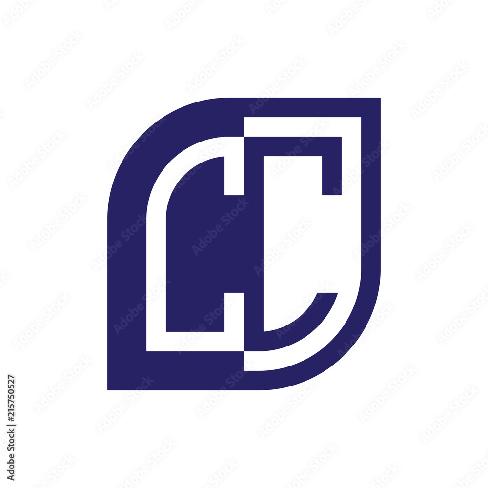 CC initial letter emblem logo negative space CC initial letter emblem logo negative space