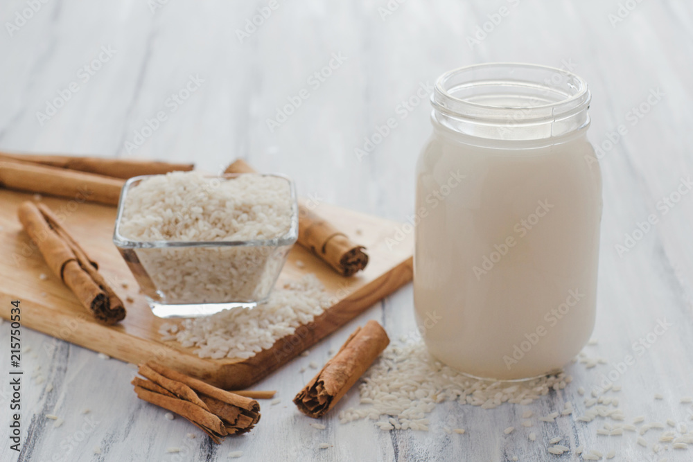 Horchata is a drink made with rice and cinnamon from Mexico, mexican drink Horchata is a drink made with rice and cinnamon from Mexico, mexican drink