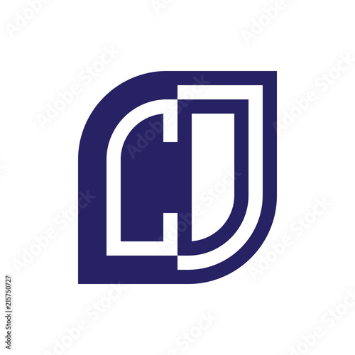 CO initial letter emblem logo negative space