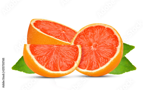 grapefruits isolated on white background